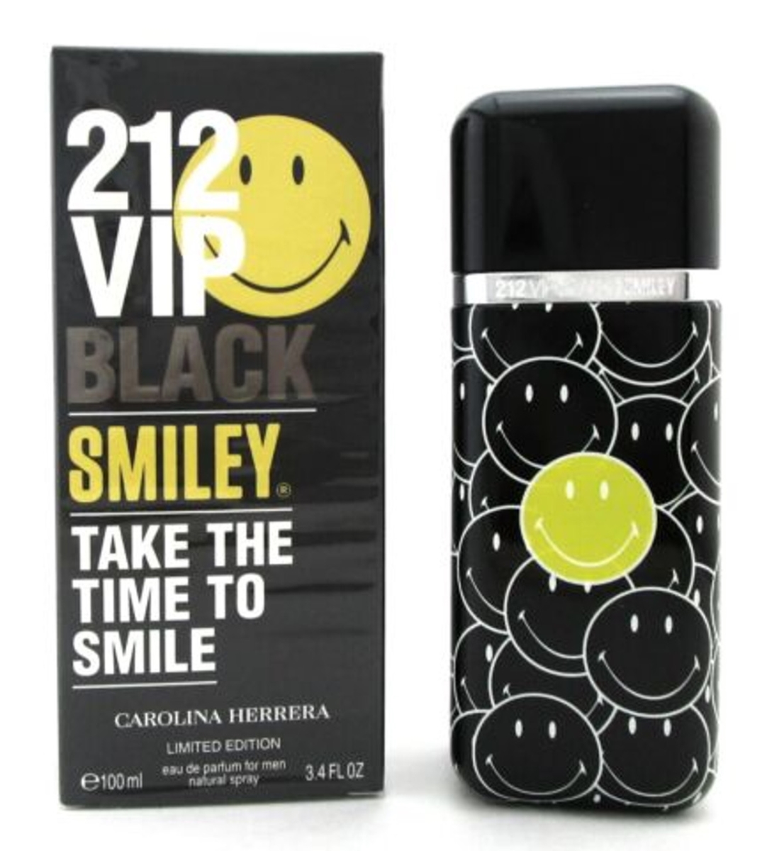 Picture of Carolina Herrera 12443 212 VIP BLACK SMILEY by Carolina Herrera 3.4 oz. EDP Spray Men. New Sealed Box