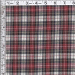 Picture of Textile Creations 24 44 in. Classic Yarn-Dyed Tartan Plaid - White & Red Multi