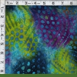 Picture of Textile Creations HB-344 44 in. Hudson Bay Challis Floral - Blue&#44; Green & Purple