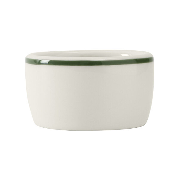 Picture of Tuxton DNX-0203 2 oz Eggshell Band Pipkin Cup&#44; Green