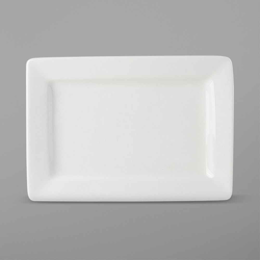 Picture of Tuxton ABU-550 Pearl White Rectangular Plate