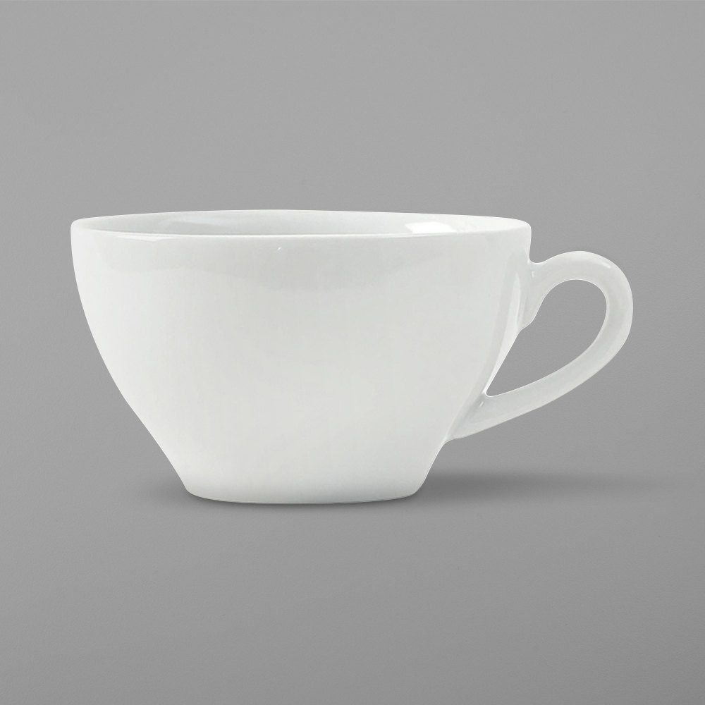 Picture of Tuxton ALF-080B 8 oz Porcelain White Euro Cup
