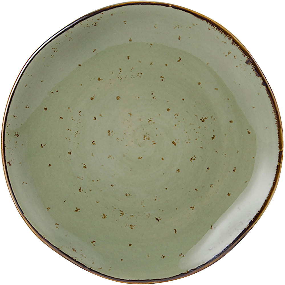 Picture of Tuxton GGO-002 6.5 in. Geode Olive Plate, Green