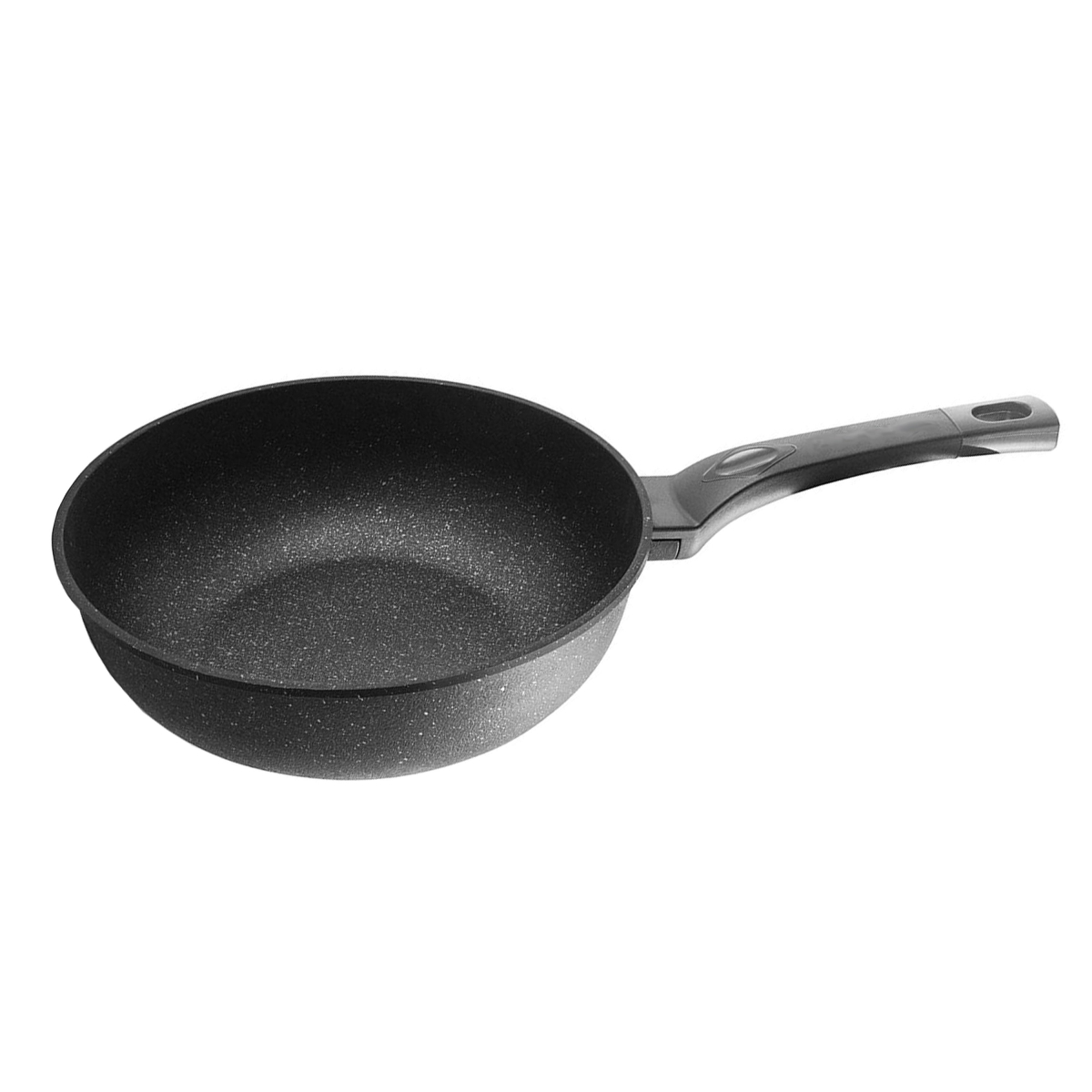 Picture of Tayama SBDS28 11.02 in. Aluminum Marble Coated Wok Pan&#44; Black