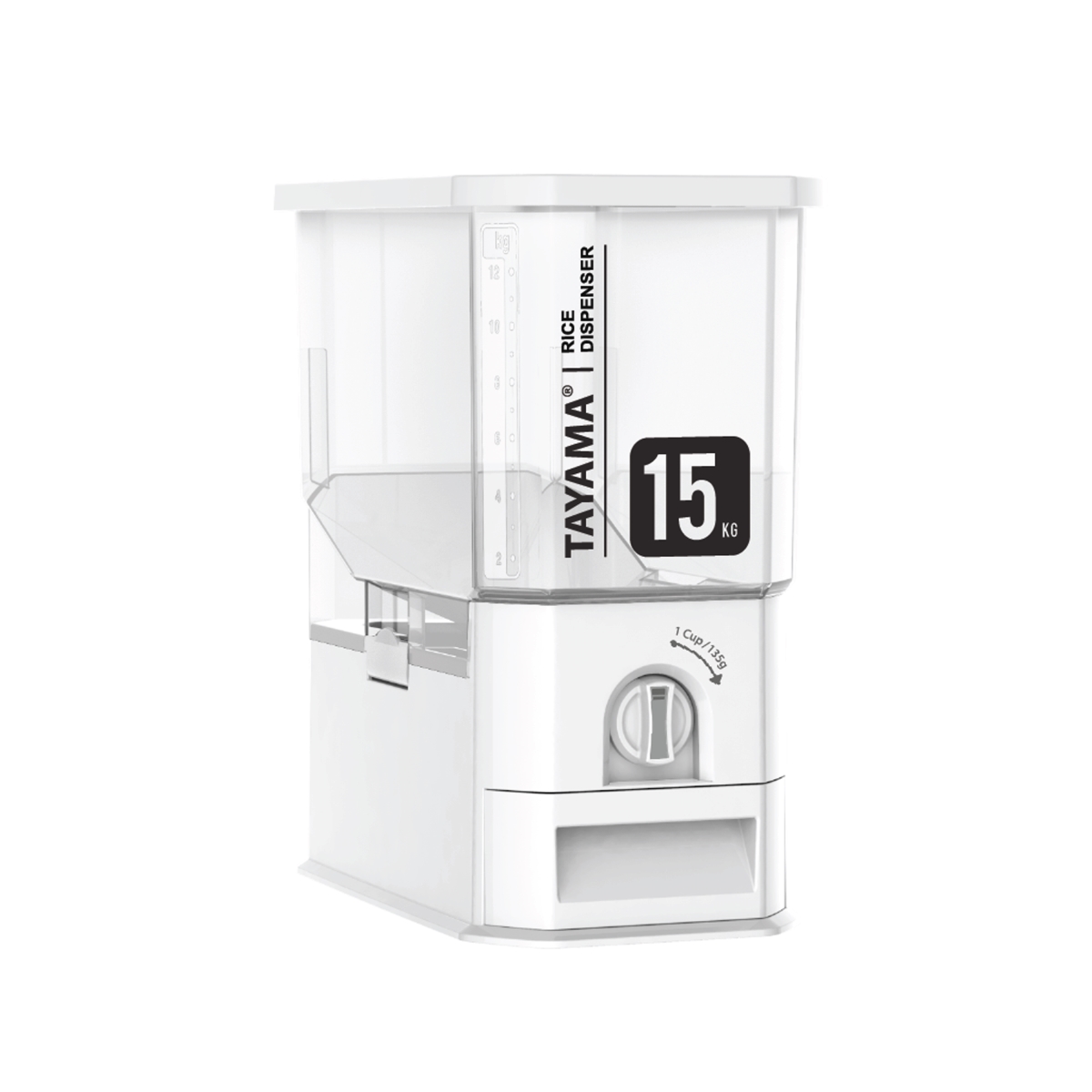 Picture of Tayama TRD-133 33 lbs Capacity Rice Dispenser Grain Storage Container