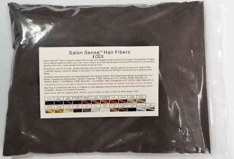 50008846H 100g Keratin Hair Fibers Thinning Hair Loss Concealer 100g Refill (BLACK) -  SALONSENSE