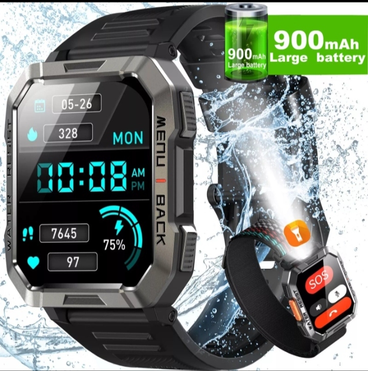 Picture of Blackview ATS3085L Military Smart Watch for Men(Call Receive/Dial)Rugged Tactical Fitness Tracker