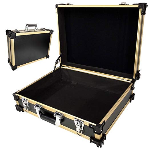 STK-218 GBD Stackable Storage & UtilityCase  Gold Black Dot