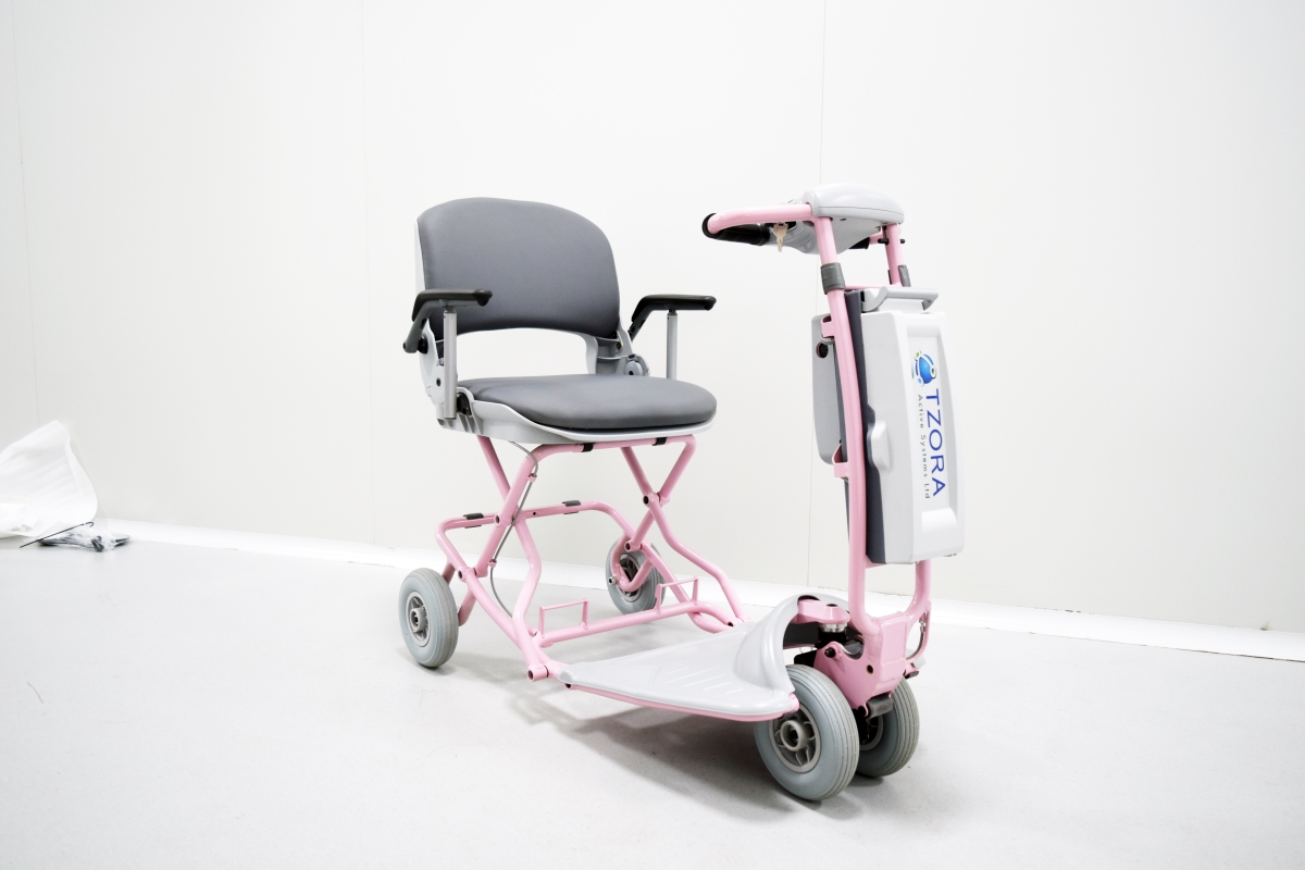 Picture of Feather ESUS1046 3 Wheel Folding Mobility Scooter&#44; Pink