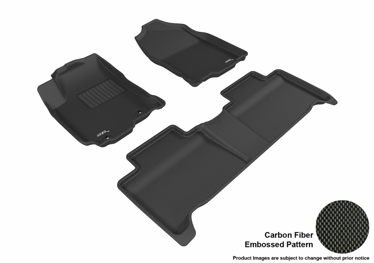 3D Maxpider L1TY20801509 Kagu Floor Mat for 2016 to 2018 Toyota RAV4 Hybrid R1 R2; Black