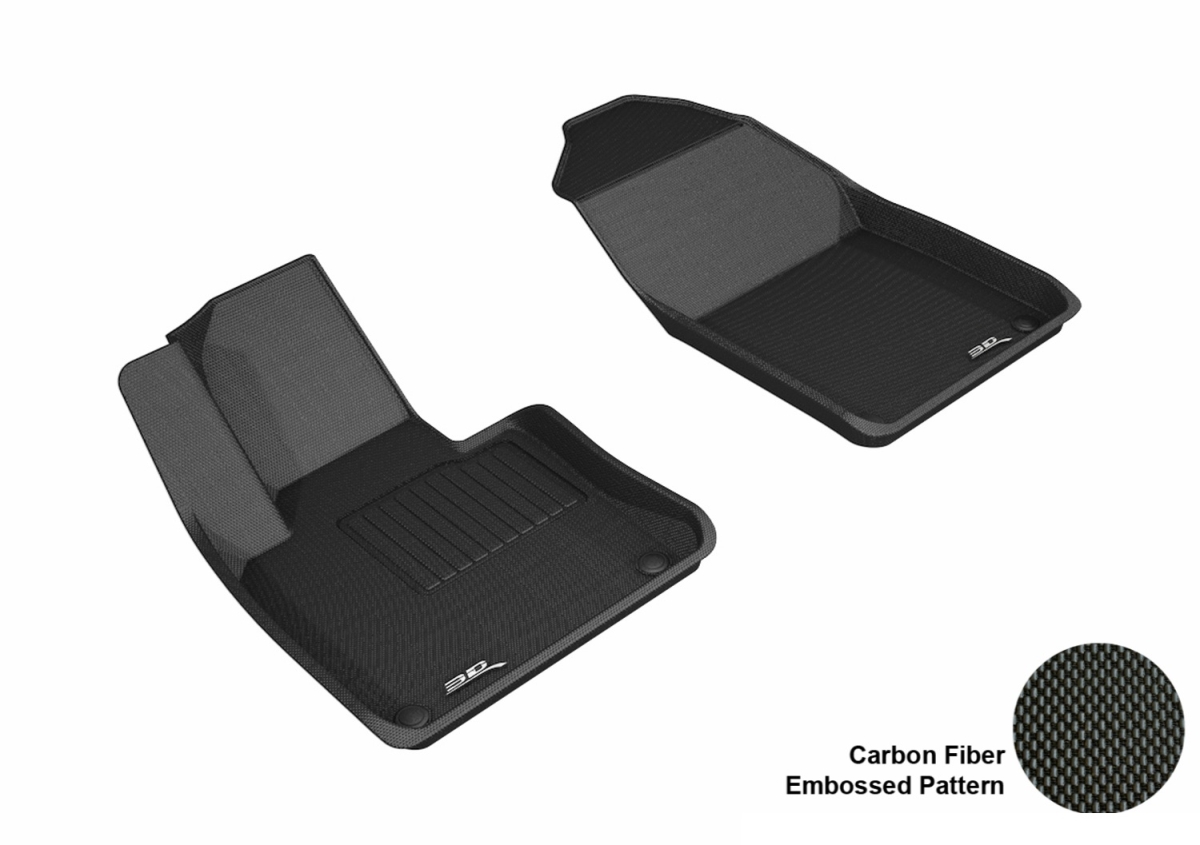 L1VV02511509 Kagu First Row Floor Mat for 2018 Volvo XC60 - Black