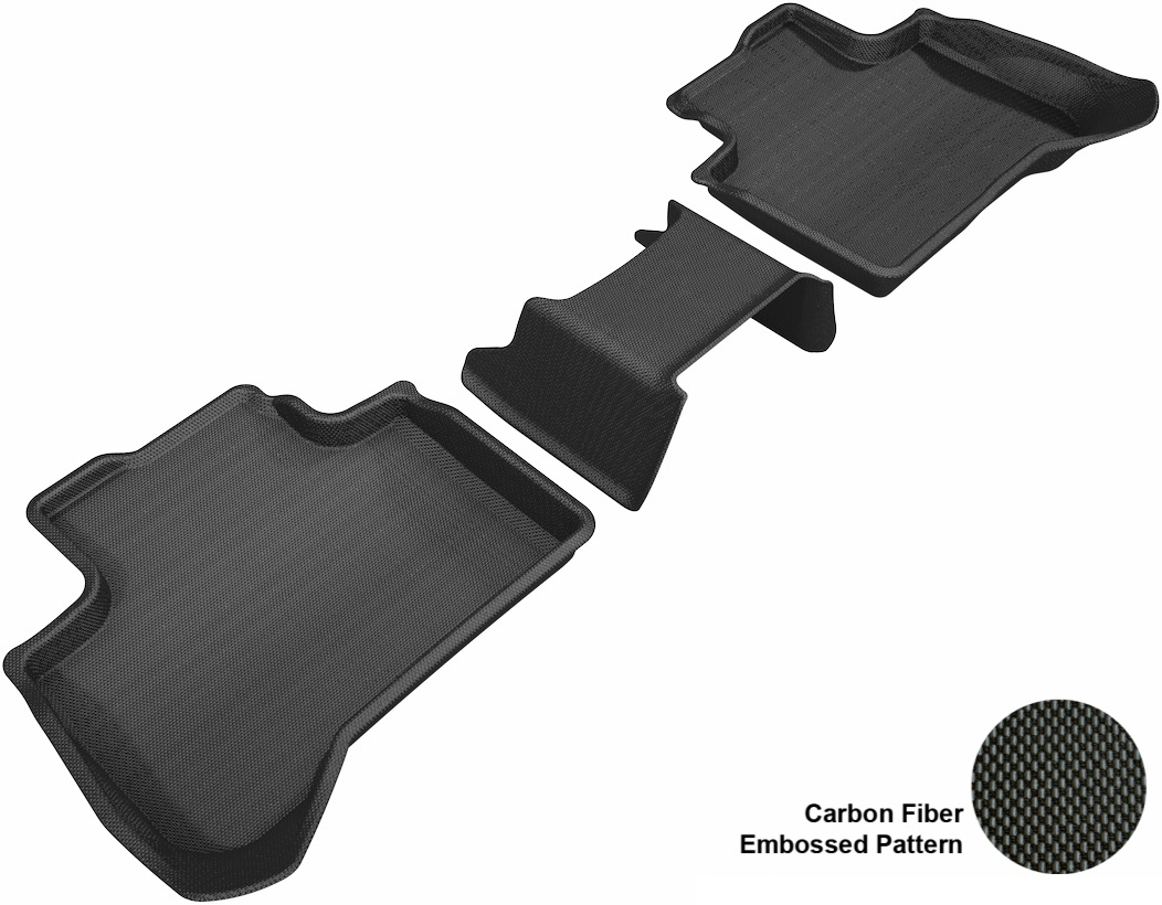 Kagu Second Row Floor Mat for 2018 BMW X3 - Black