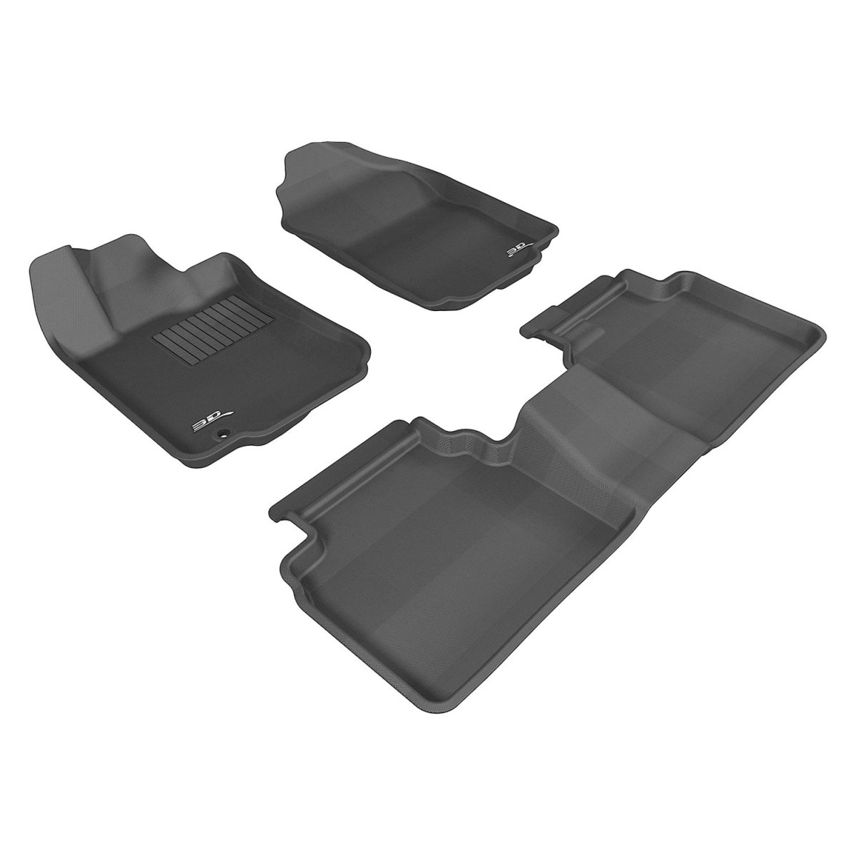 Kagu 1st & 2 Row Floor Mat for 2006-2012 Ford Fusion - Black