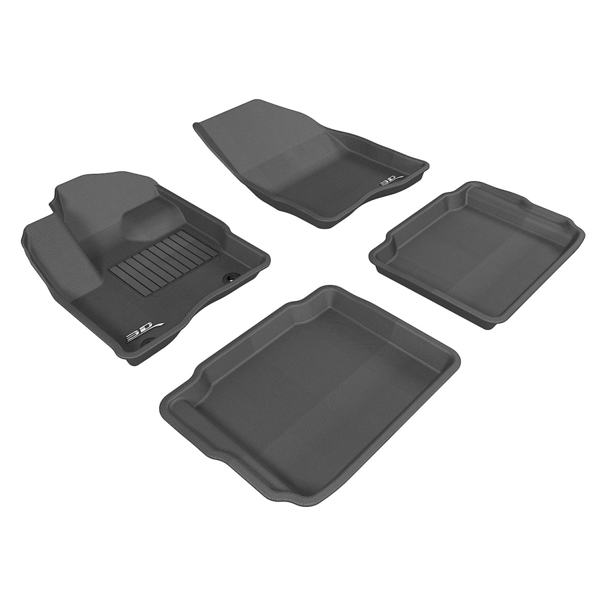 L1FR01801509 Kagu 1st & 2 Row Floor Mat for 2010-2018 Ford Taurus - Black