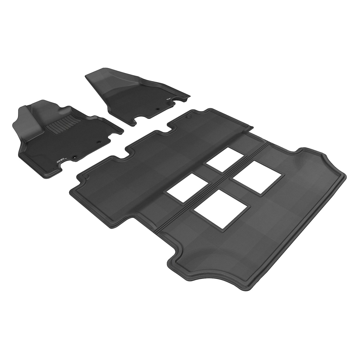 Kagu 1st & 2 Row Floor Mat for 2011-2017 Honda Odyssey - Black