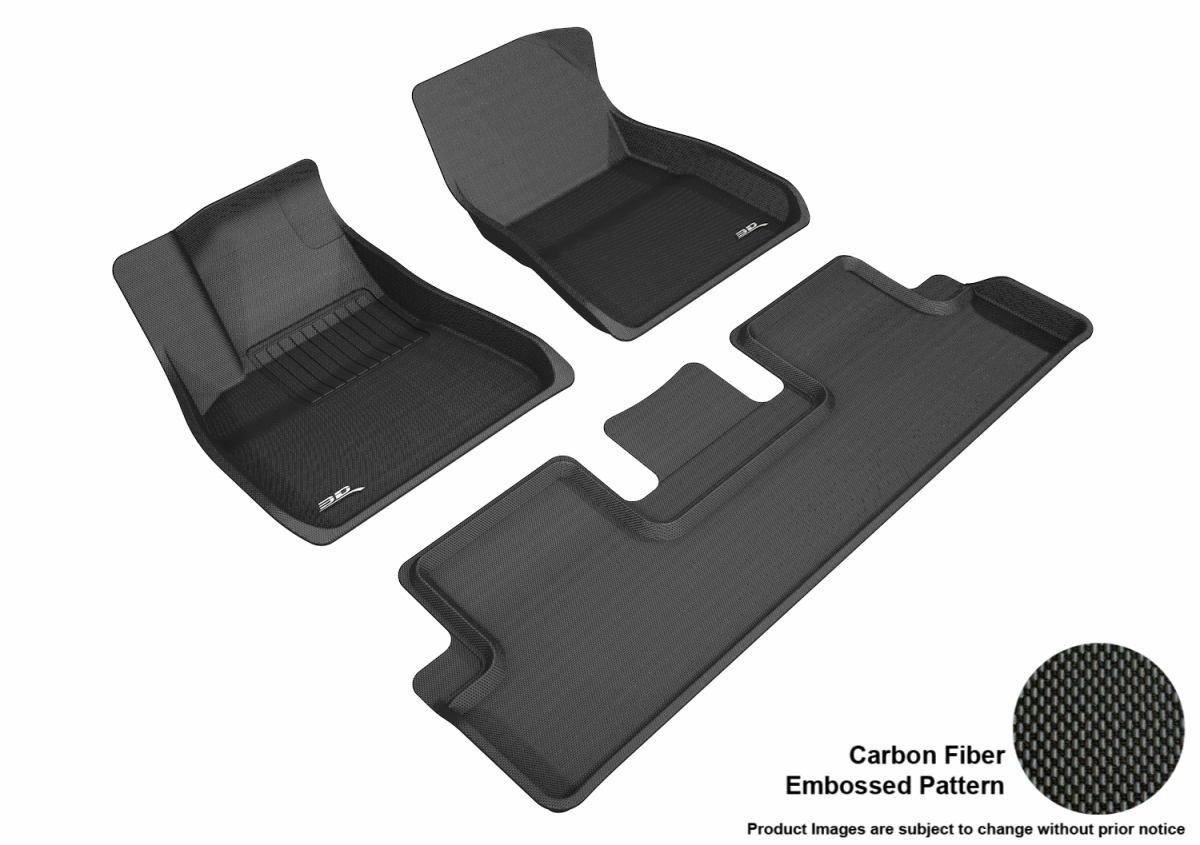 Kagu R1 R2 Floor Mat for 2018 Tesla Model 3,Black