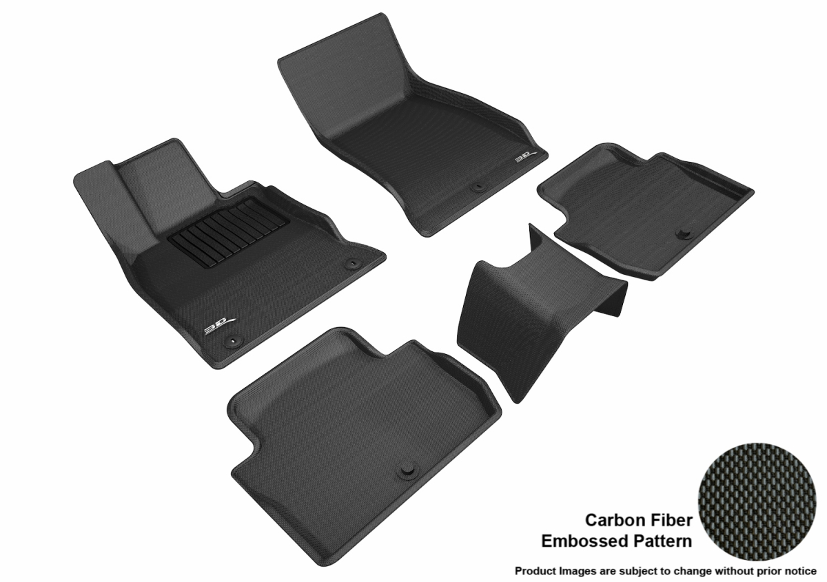 L1KA04601509 Kagu R1 R2 Floor Mat for 2018 KIA Stinger RWD, Black