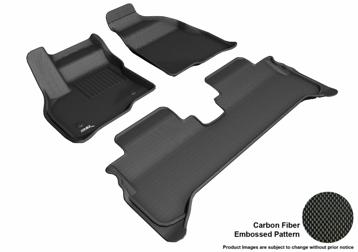 3D MAXpider 1St Row, 2Nd Row All-Weather Floor Mats, Black (L1CH08701509)