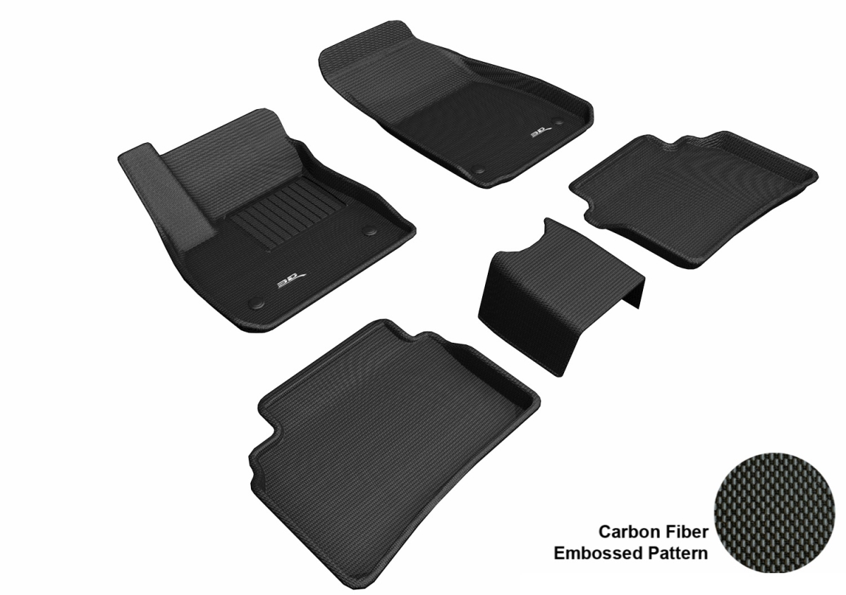 Picture of 3D MAXpider L1BC03901509 Kagu First & Second Row Floor Mats for 2018 Buick Regal - Black