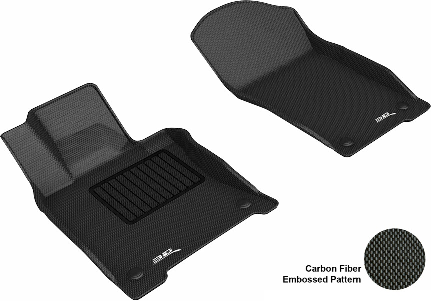 Kagu 1st Row Black Floor Liners for 2018-2019 Infiniti Q50