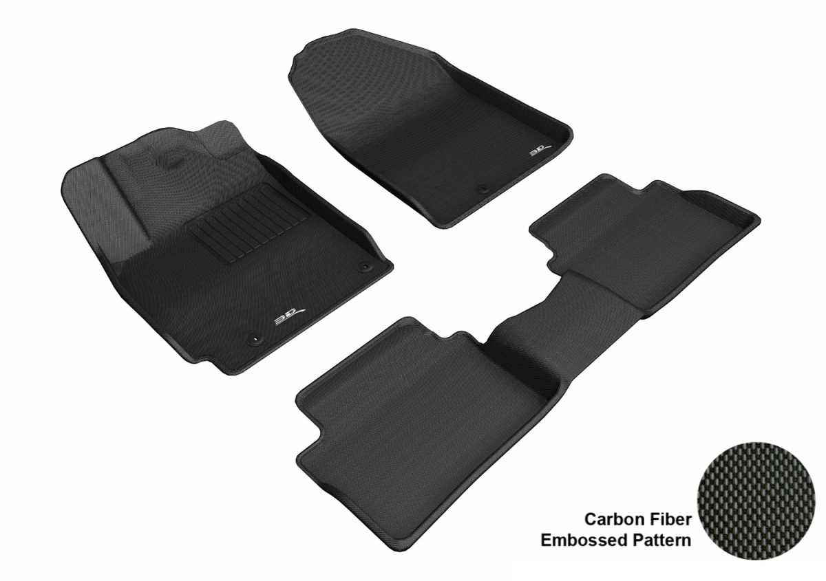 Picture of 3D MAXpider L1HY08901509 Kagu 1st & 2nd Row Black Floor Liner Set for 2019 Hyundai Veloster