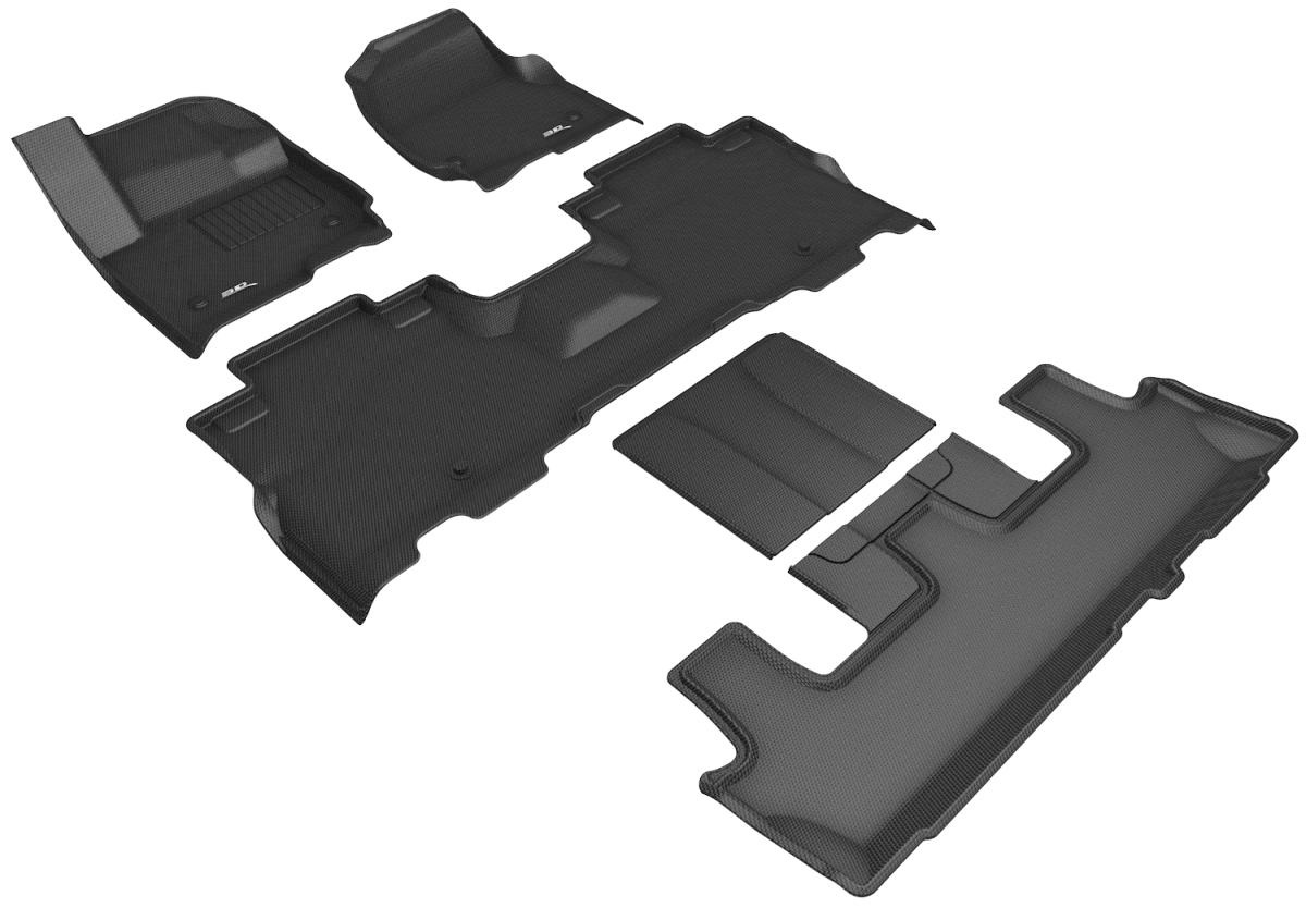 Lincoln Navigator with Bucket 1st, 2nd & 3rd Row 2018-2020 Kagu Floor Liner, Black