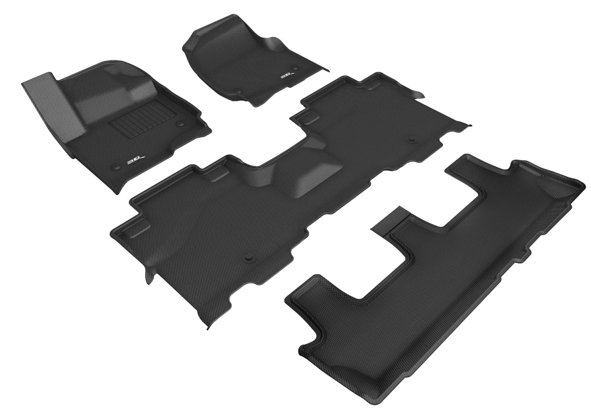 Ford Expedition with Bench 1st, 2nd & 3rd Row 2018-2020 Kagu Floor Liner, Black