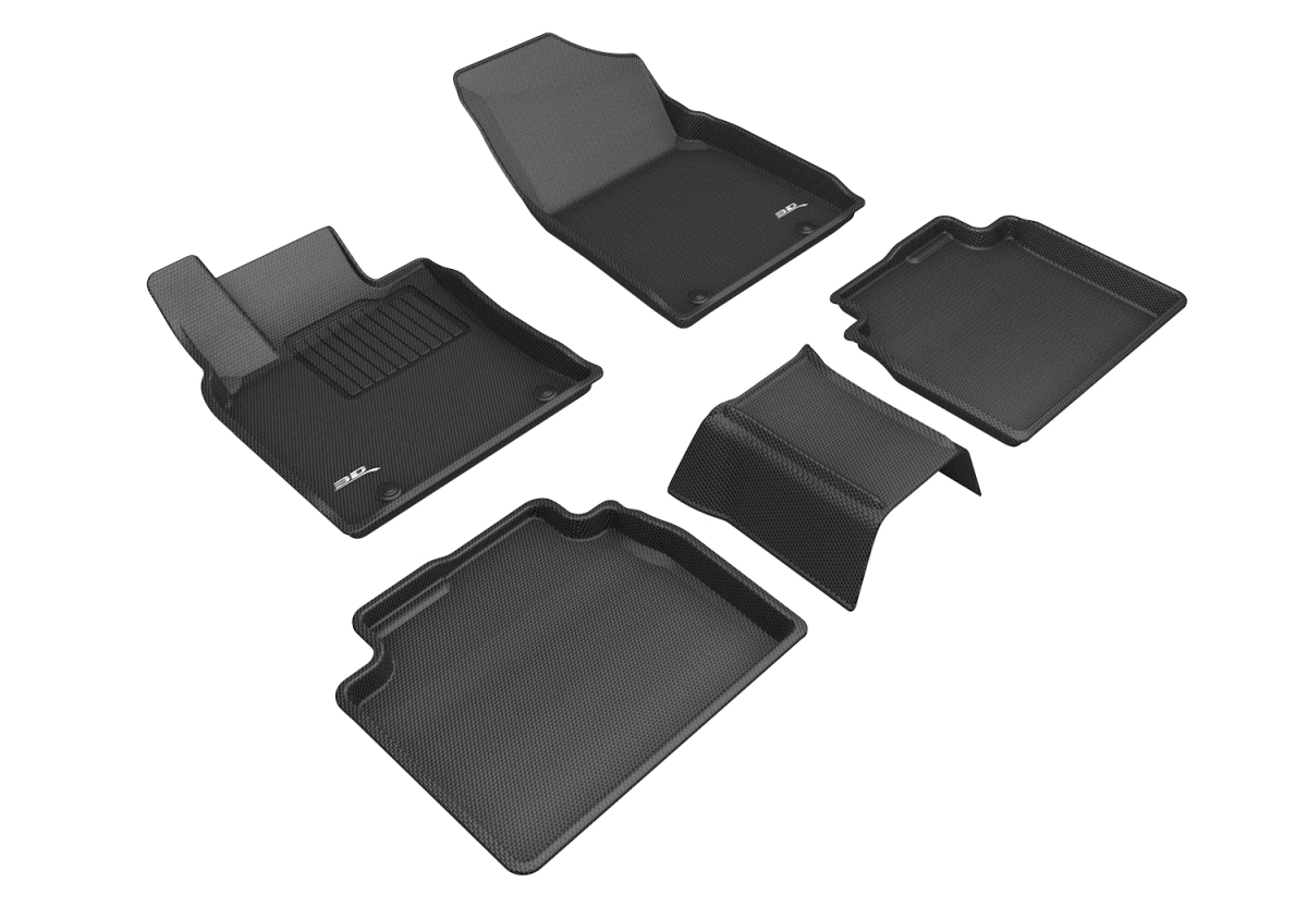 Picture of 3D MAXpider L1LX06301509 Kagu First & Second Row Floor Liners for 2020-2020 Lexus ES - Black