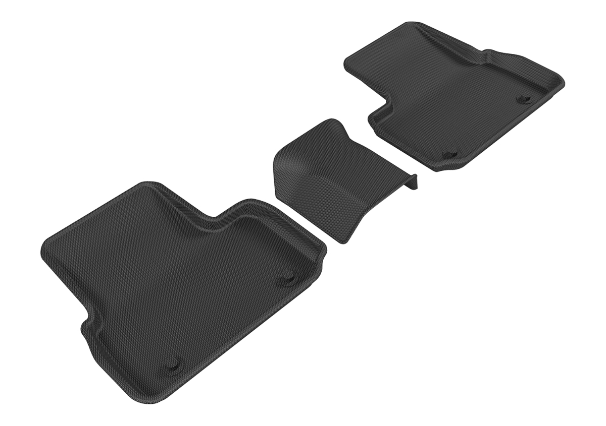 L1LR02021509 2nd Row Floor Mat Set for 2015-2019 Land Rover Discovery Sport, Black - Kagu - 3 Piece