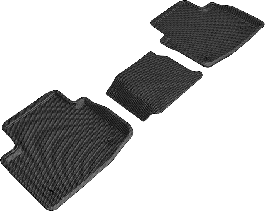 L1JG01421509 2nd Row Floor Mat Set for 2019-2020 Jaguar I-Pace, Black - Kagu
