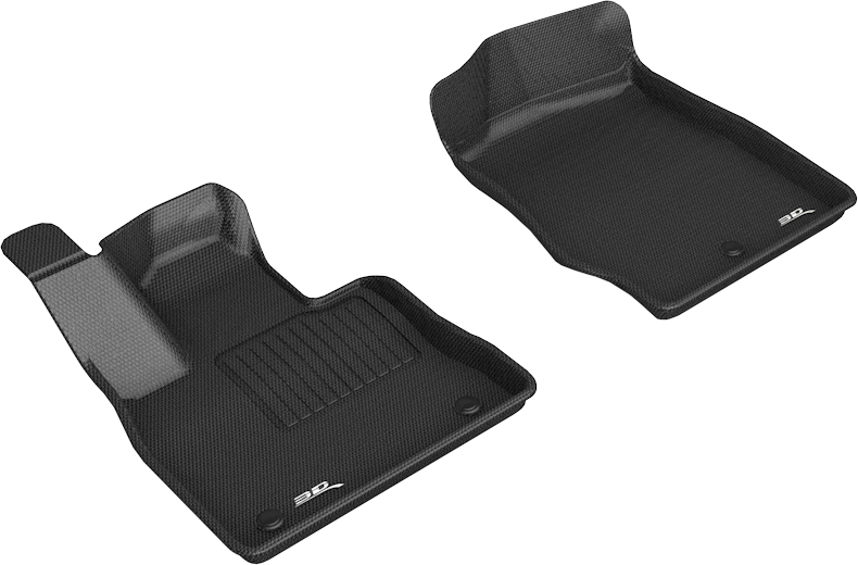 1st Row Floor Mat Set for 2020-2021 Ford Explorer, Black - Kagu