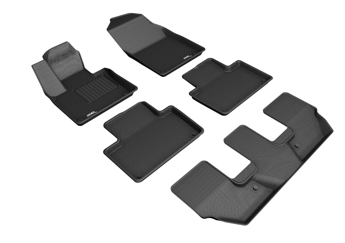 Kagu 1st, 2nd & 3rd Row Floor Liner Set for 2015-2021 Volvo XC90, Black