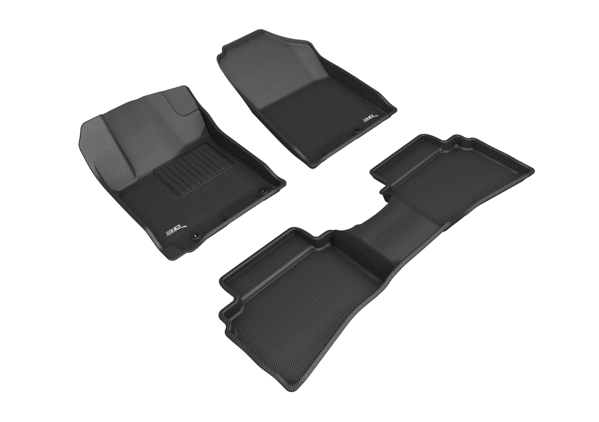 Picture of 3D MAXpider L1HY10201509 Kagu 1st & 2nd Row Floor Liner Set for 2020-2021 Hyundai Venue&#44; Black