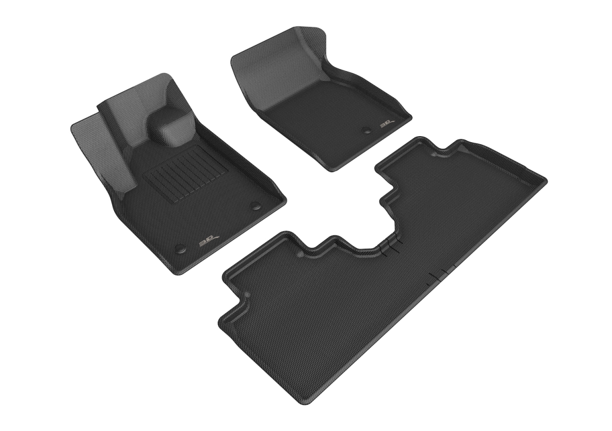 Kagu 1st & 2nd Row Black Floor Liner for 2021 Ford Mustang Mach-E