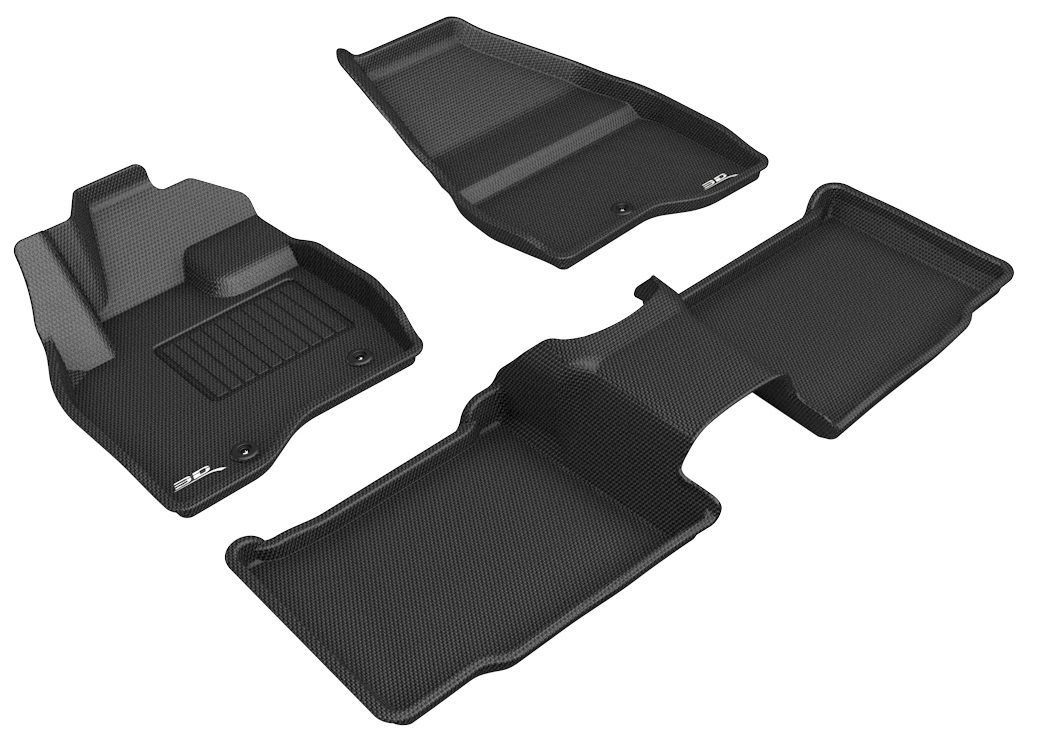 R1 R2 Second Row Centre Console Kagu Floor Mat for 2017-2019 Ford Explorer, Black
