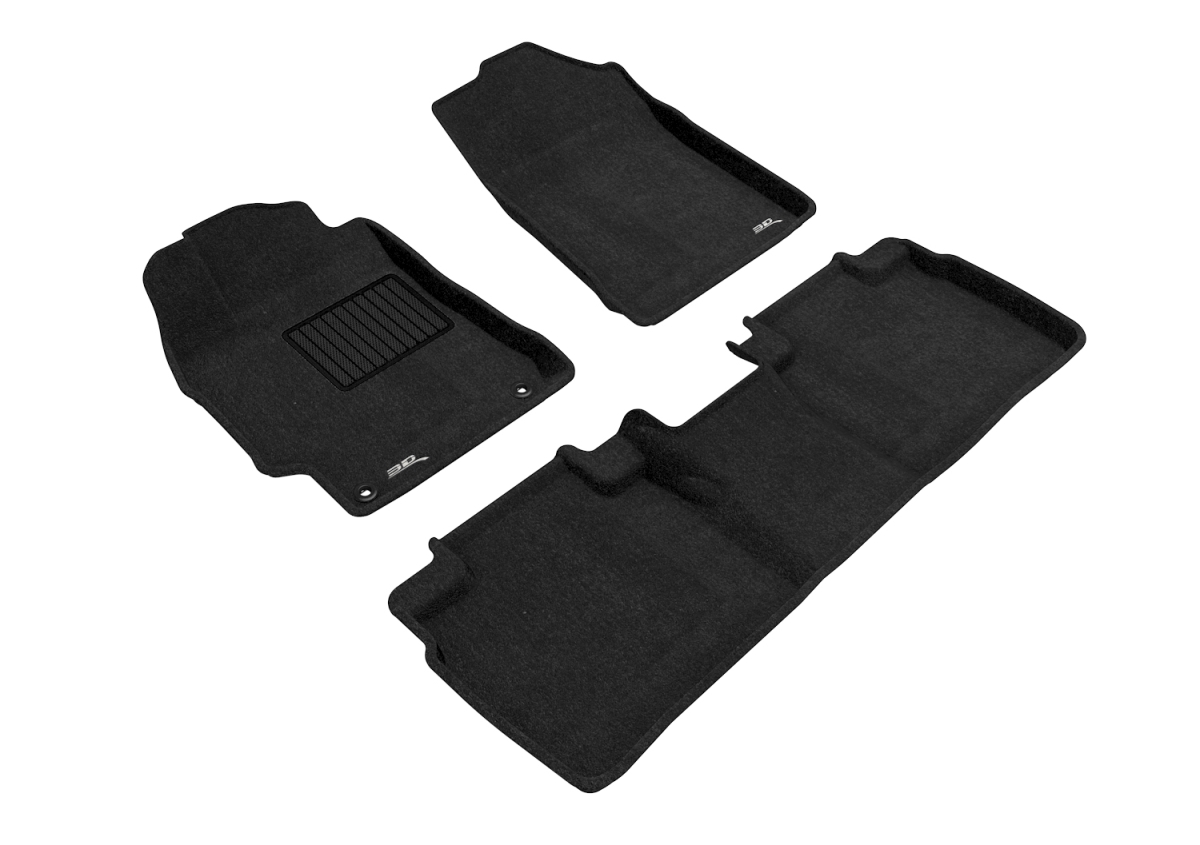 L1TY17304709 Elegant 1st & 2nd Row Black Floor Liner Set for 2015-2017 Toyota Camry & Camry Hybrid, Black