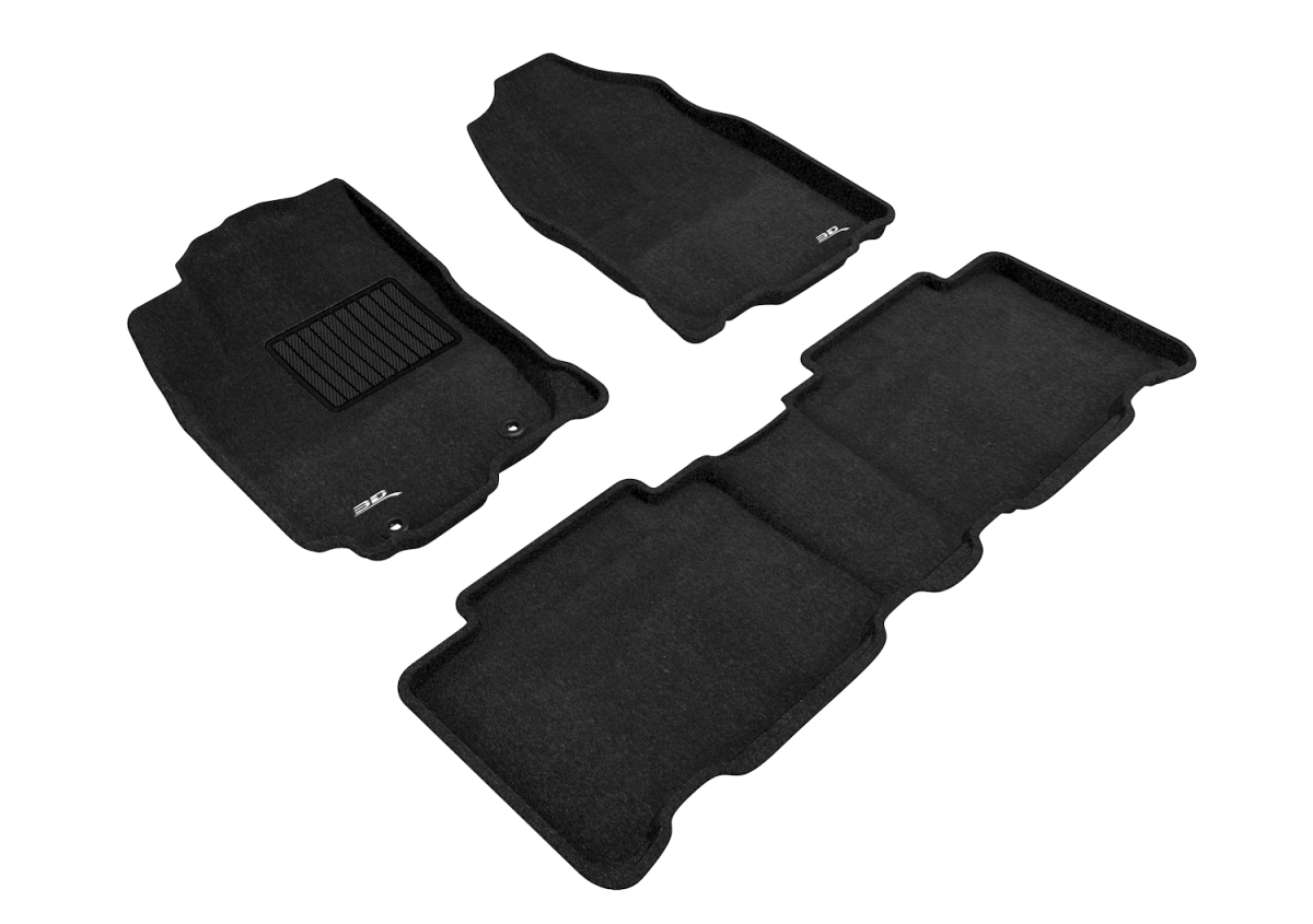 L1TY12704709 Elegant 1st & 2nd Row Black Floor Liner Set for 2013-2018 Toyota Rav4, Black