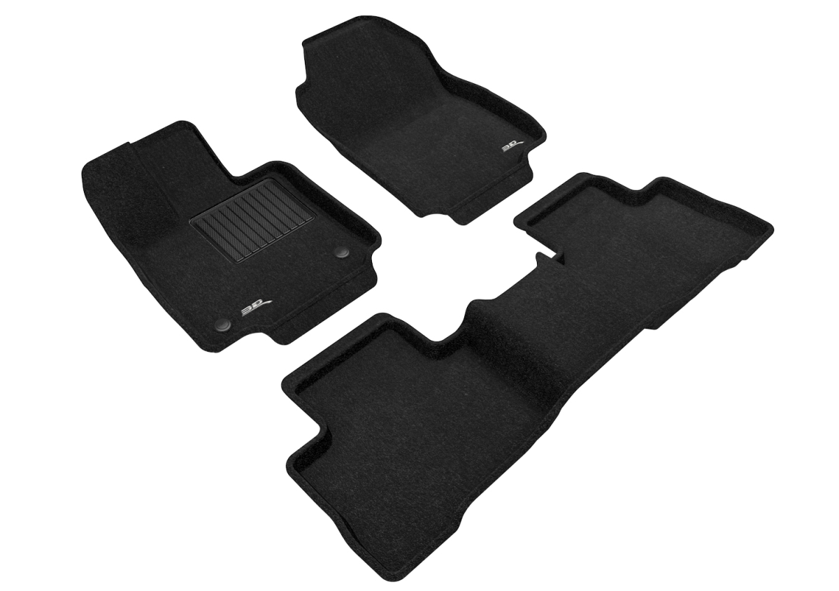 L1TY25504709 Elegant 1st & 2nd Row Black Floor Liner Set for 2019-2021 Toyota Rav4 Hybrid, Black
