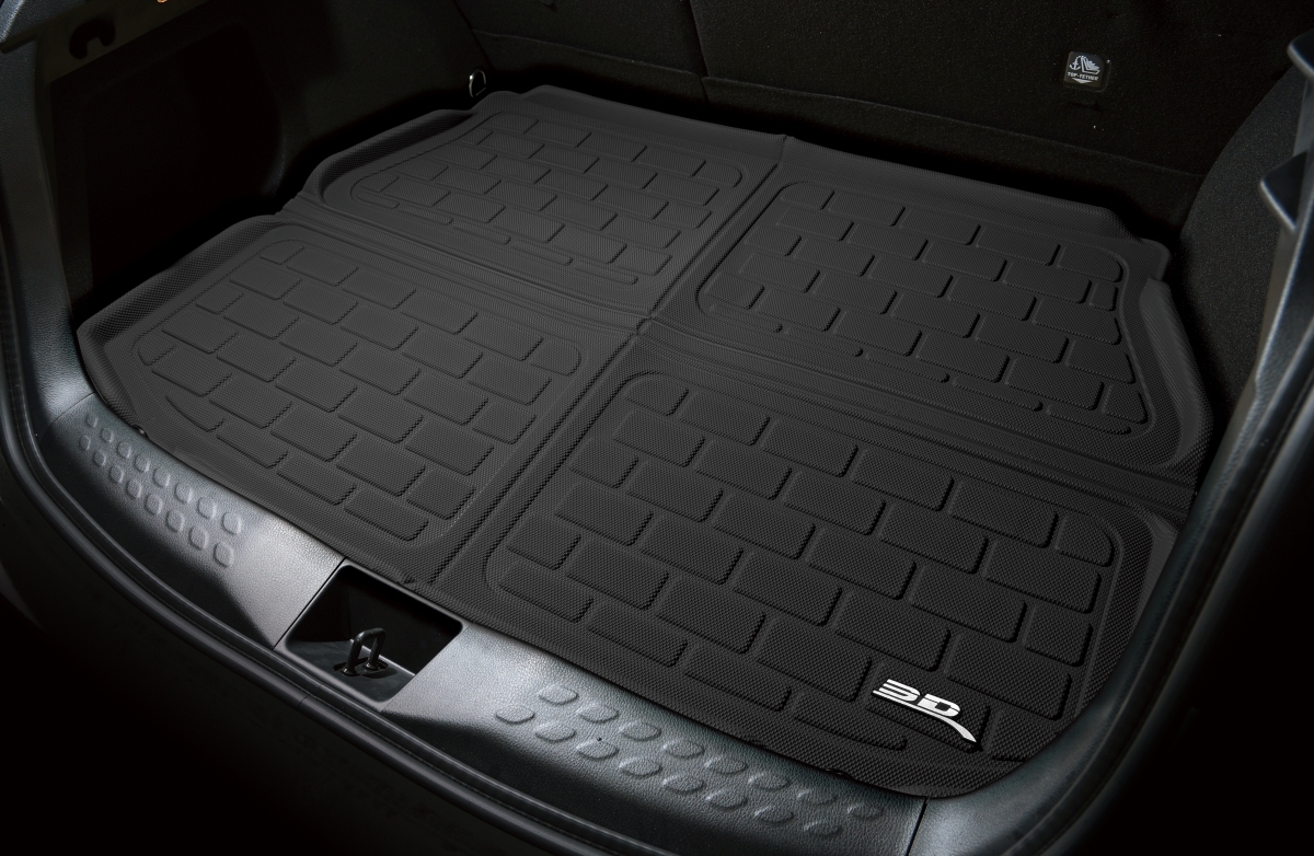 Kagu Foldable Cargo Liner Floor Mats for 2020-2022 Ford Explorer, Black