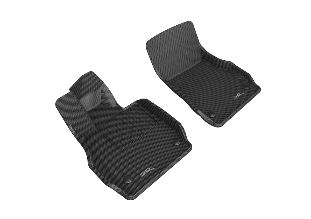 Kagu 1st Row Floor Liner for 2020-2022 Chevrolet Corvette C8, Black