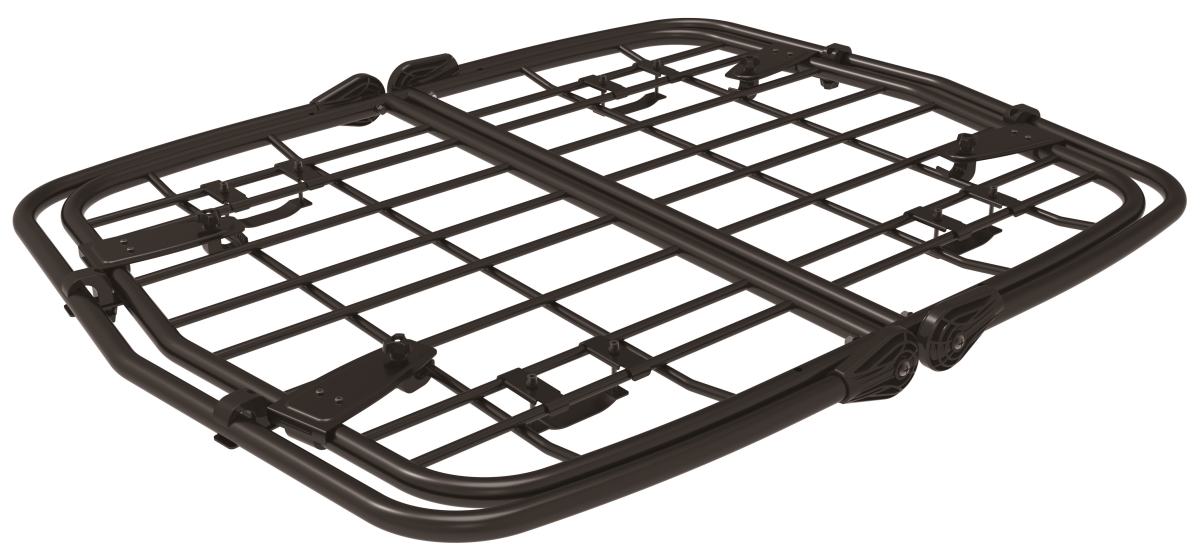 52 x 43 x 8 in. 3D Transforming Roof Basket, Black