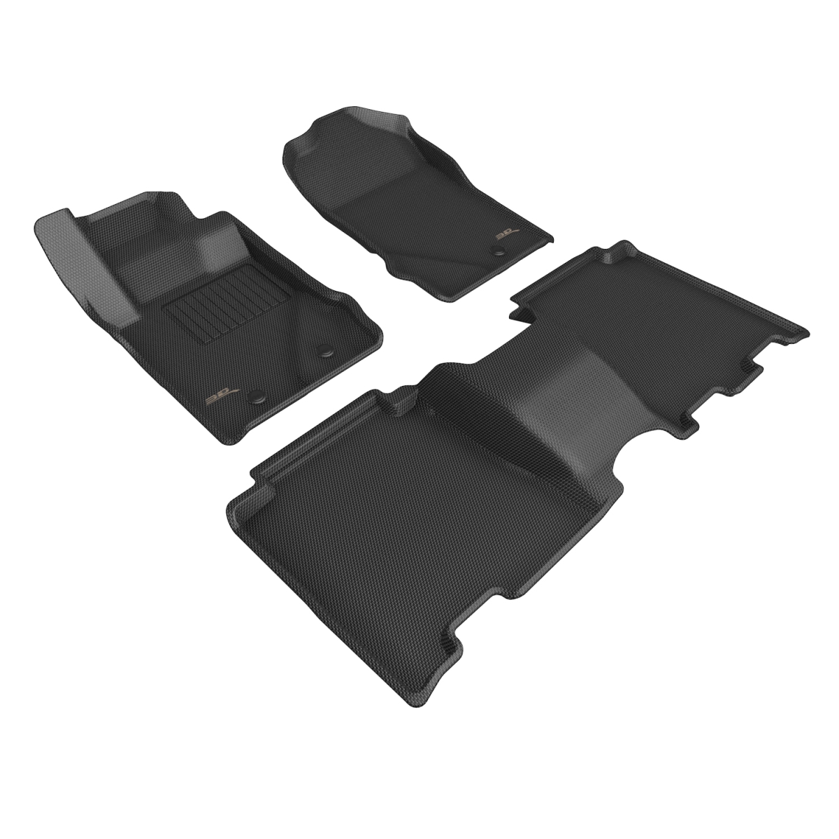3D Maxpider R1 & R2 Floor Mat for 2022 Ford Bronco, Kagu Black