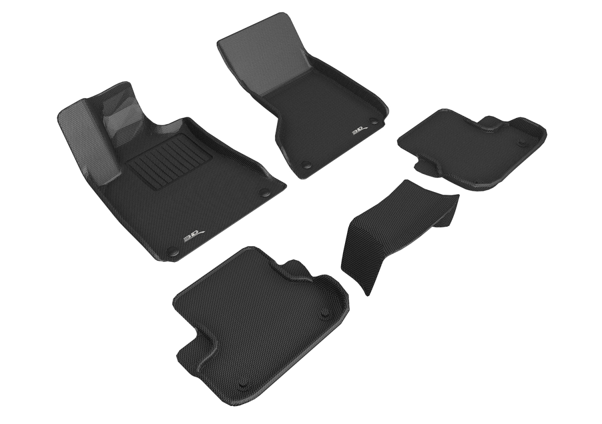 Custom Fit Kagu Floor Mat for 2013-2018 Maserati Ghibli, Black - Full Set