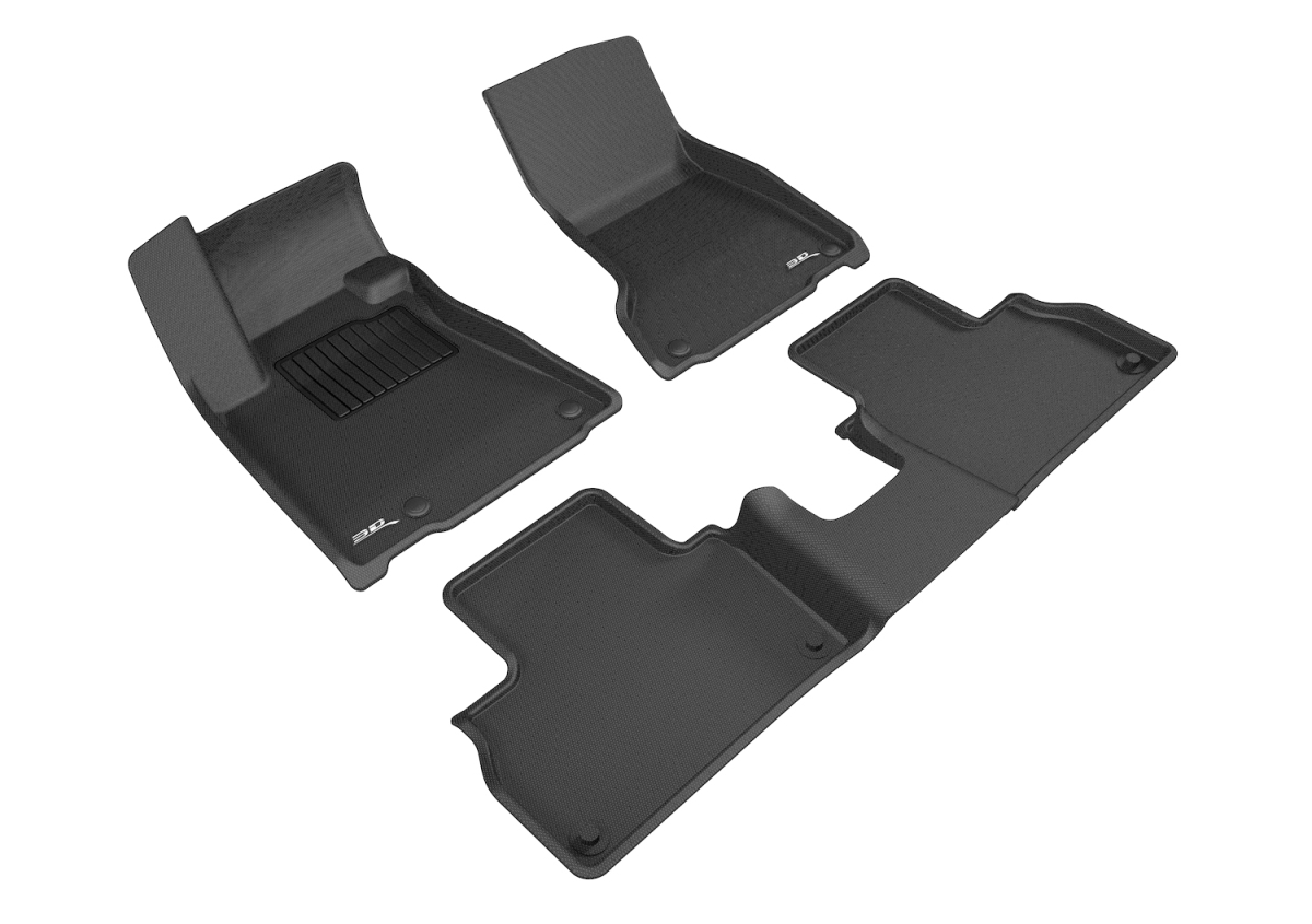 Custom Fit Kagu Floor Mat for 2017-2018 Maserati Levante, Black - Full Set
