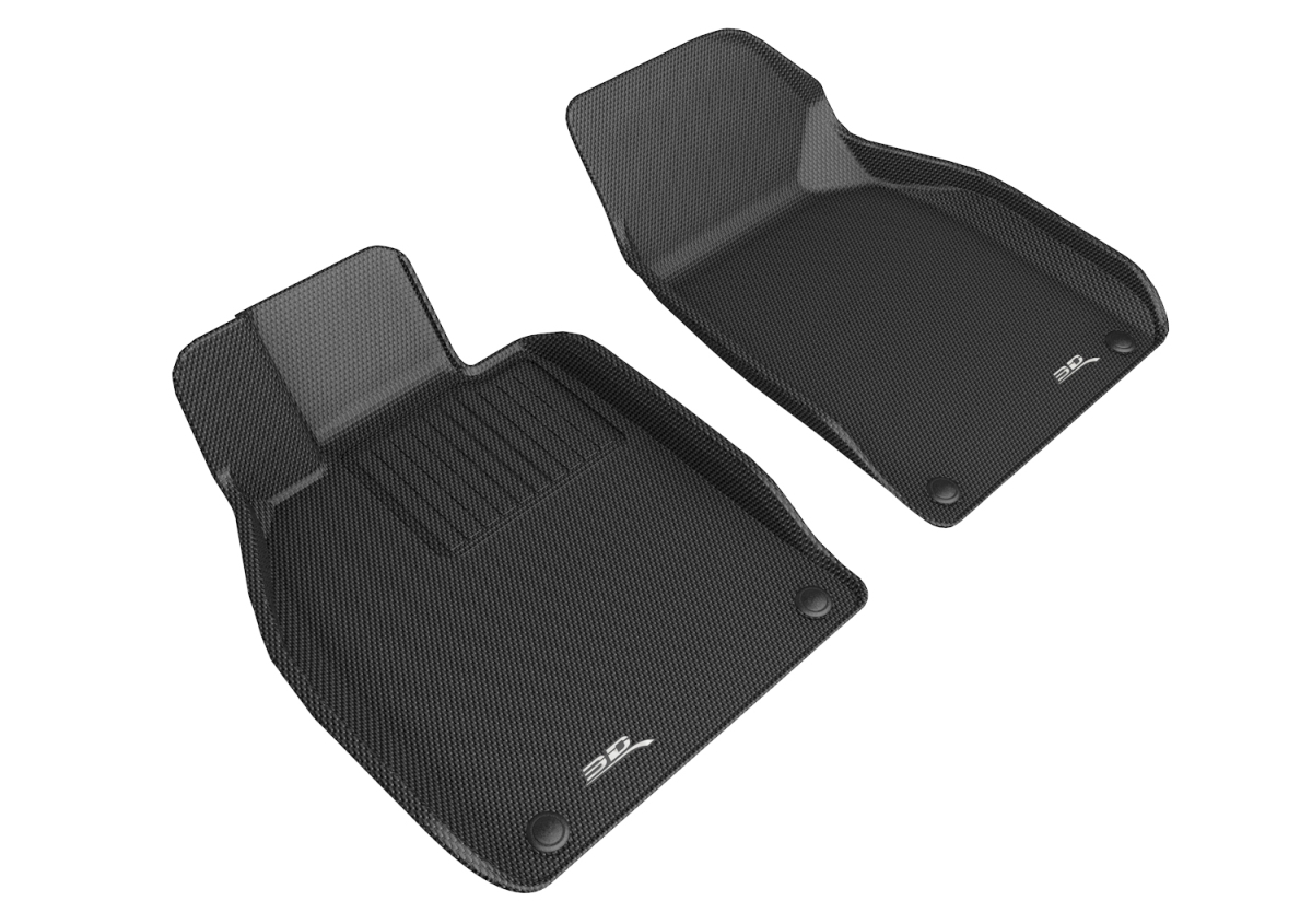 Front Row Custom Fit KAGU Floor Mat for 2013-2016 Porsche Boxster, Cayman & 718 - Black