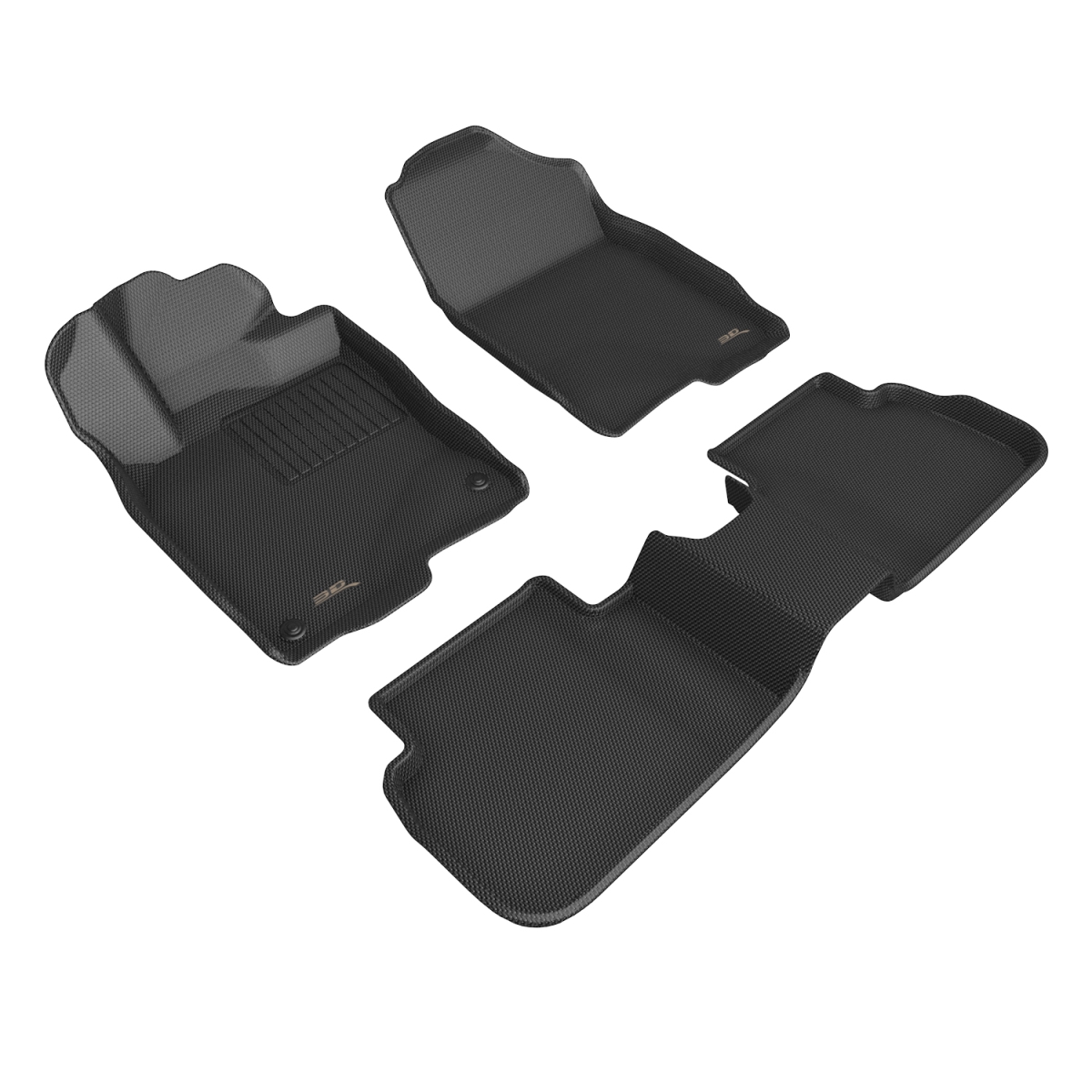 L1AC01701509 Custom Fit Kagu Floor Mat for 2022-2023 Acura Integra, Honda Civic, Black - Full Set