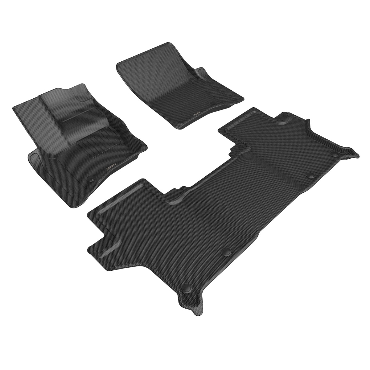Custom Fit Kagu Floor Mat Compatible for 2020-2023 Land Rover Defender 90, Black - Full Set