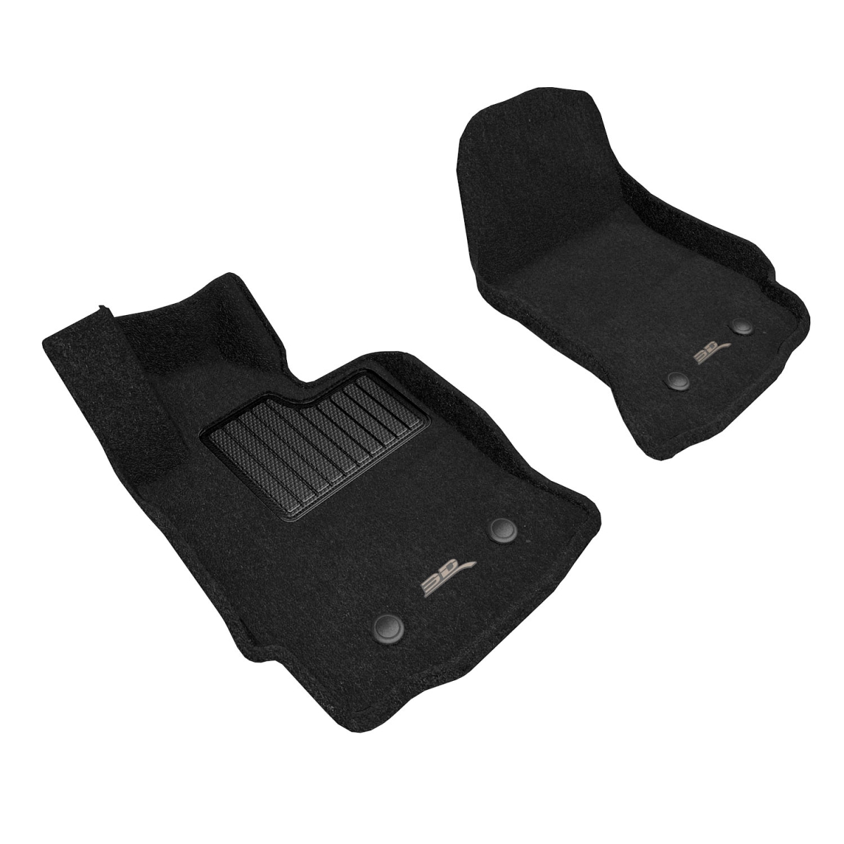 L1CH07804709 Custom Fit Elegant Floor Mat Compatible for 2014-2019 Chevrolet Corvette, Black - Full Set