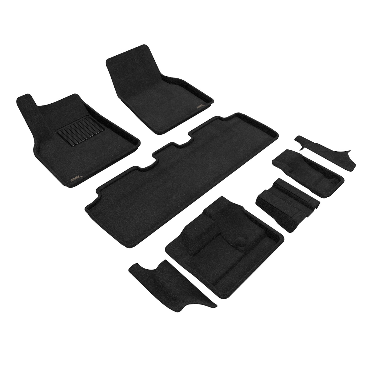 Custom Fit Elegant Floor Mat Compatible for 2021-2023 Tesla Model Y, Black - Full Set -  LastPlay, LA3859580