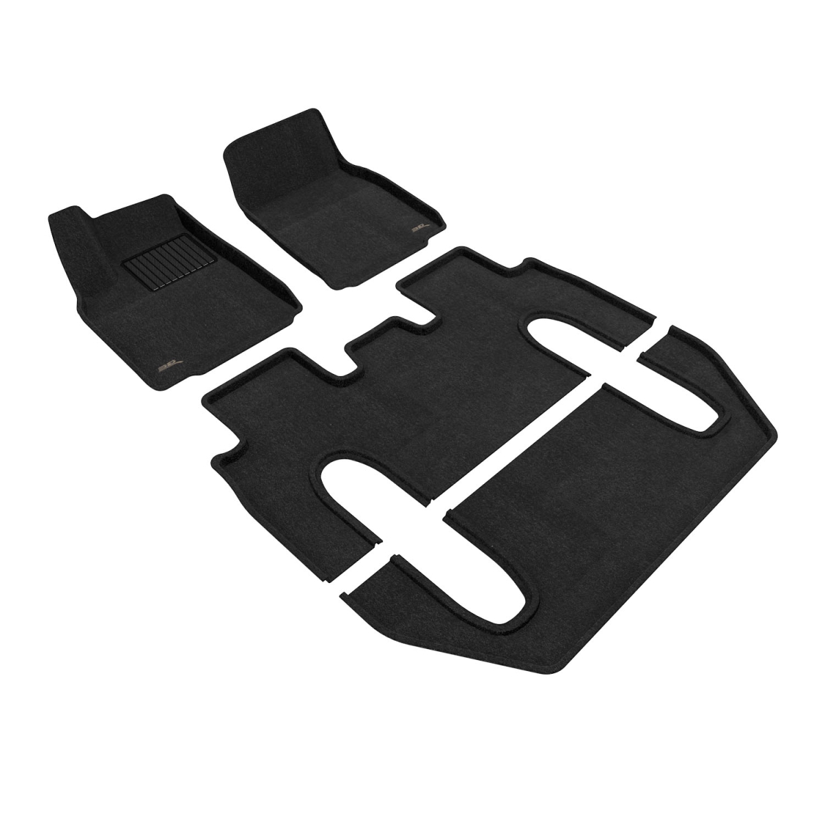 Custom Fit Elegant Floor Mat Compatible for 2022-2023 Tesla Model X, Black - Full Set